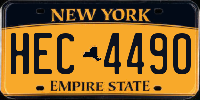 NY license plate HEC4490