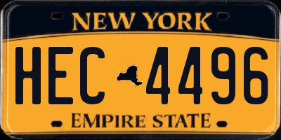 NY license plate HEC4496