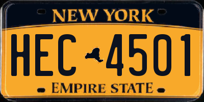 NY license plate HEC4501
