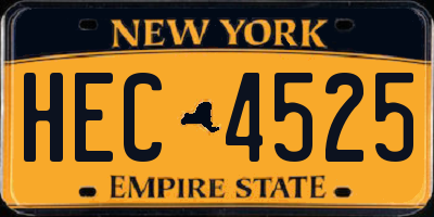 NY license plate HEC4525