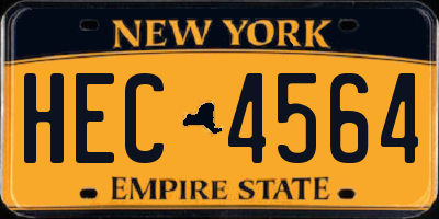 NY license plate HEC4564
