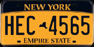 NY license plate HEC4565