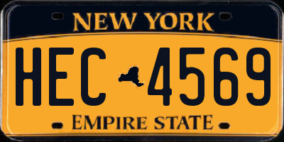 NY license plate HEC4569