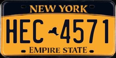 NY license plate HEC4571