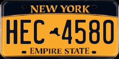 NY license plate HEC4580