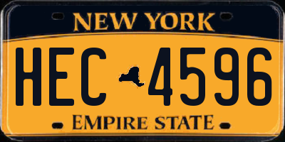 NY license plate HEC4596