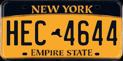 NY license plate HEC4644