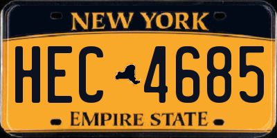 NY license plate HEC4685