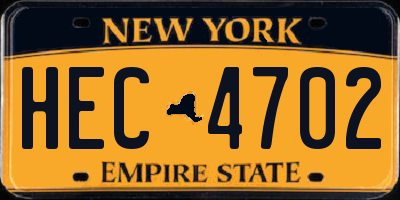 NY license plate HEC4702