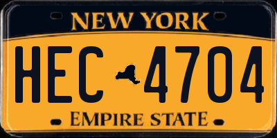NY license plate HEC4704