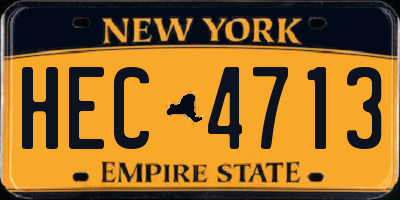NY license plate HEC4713