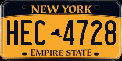 NY license plate HEC4728