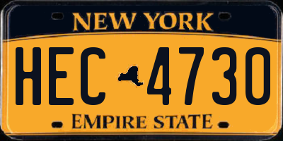 NY license plate HEC4730