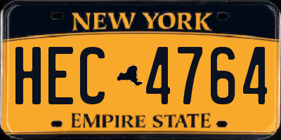 NY license plate HEC4764