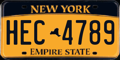 NY license plate HEC4789