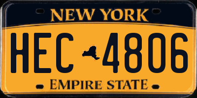 NY license plate HEC4806