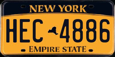NY license plate HEC4886