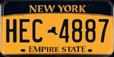 NY license plate HEC4887