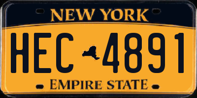 NY license plate HEC4891