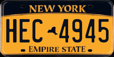 NY license plate HEC4945
