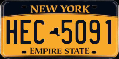 NY license plate HEC5091