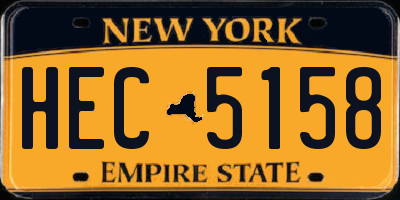 NY license plate HEC5158