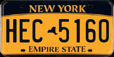 NY license plate HEC5160