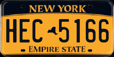 NY license plate HEC5166
