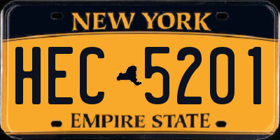 NY license plate HEC5201