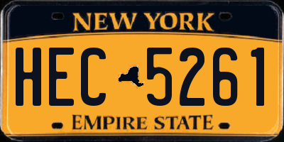NY license plate HEC5261