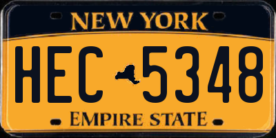 NY license plate HEC5348