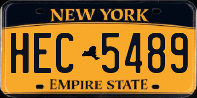 NY license plate HEC5489