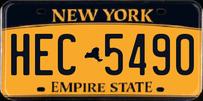 NY license plate HEC5490