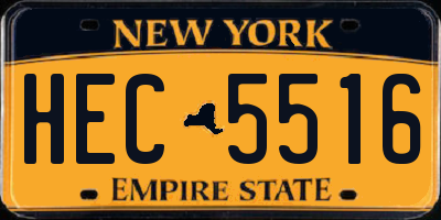 NY license plate HEC5516