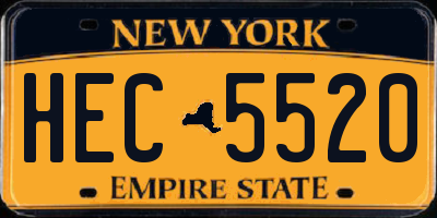 NY license plate HEC5520