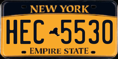 NY license plate HEC5530