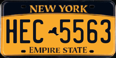 NY license plate HEC5563
