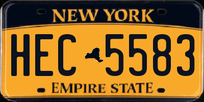 NY license plate HEC5583
