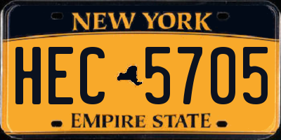 NY license plate HEC5705