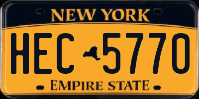 NY license plate HEC5770