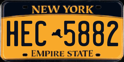 NY license plate HEC5882