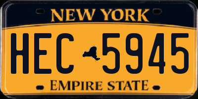 NY license plate HEC5945