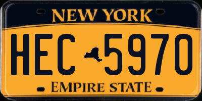 NY license plate HEC5970