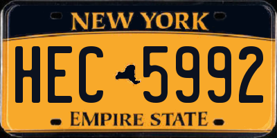 NY license plate HEC5992