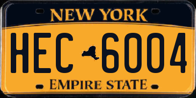 NY license plate HEC6004