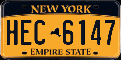 NY license plate HEC6147