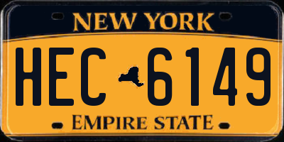 NY license plate HEC6149