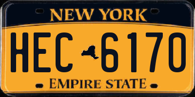 NY license plate HEC6170