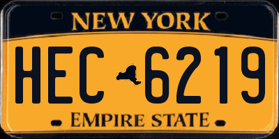 NY license plate HEC6219