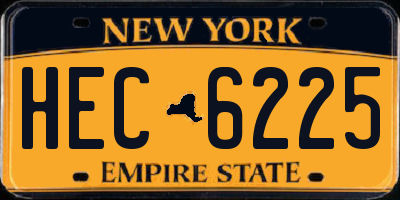 NY license plate HEC6225
